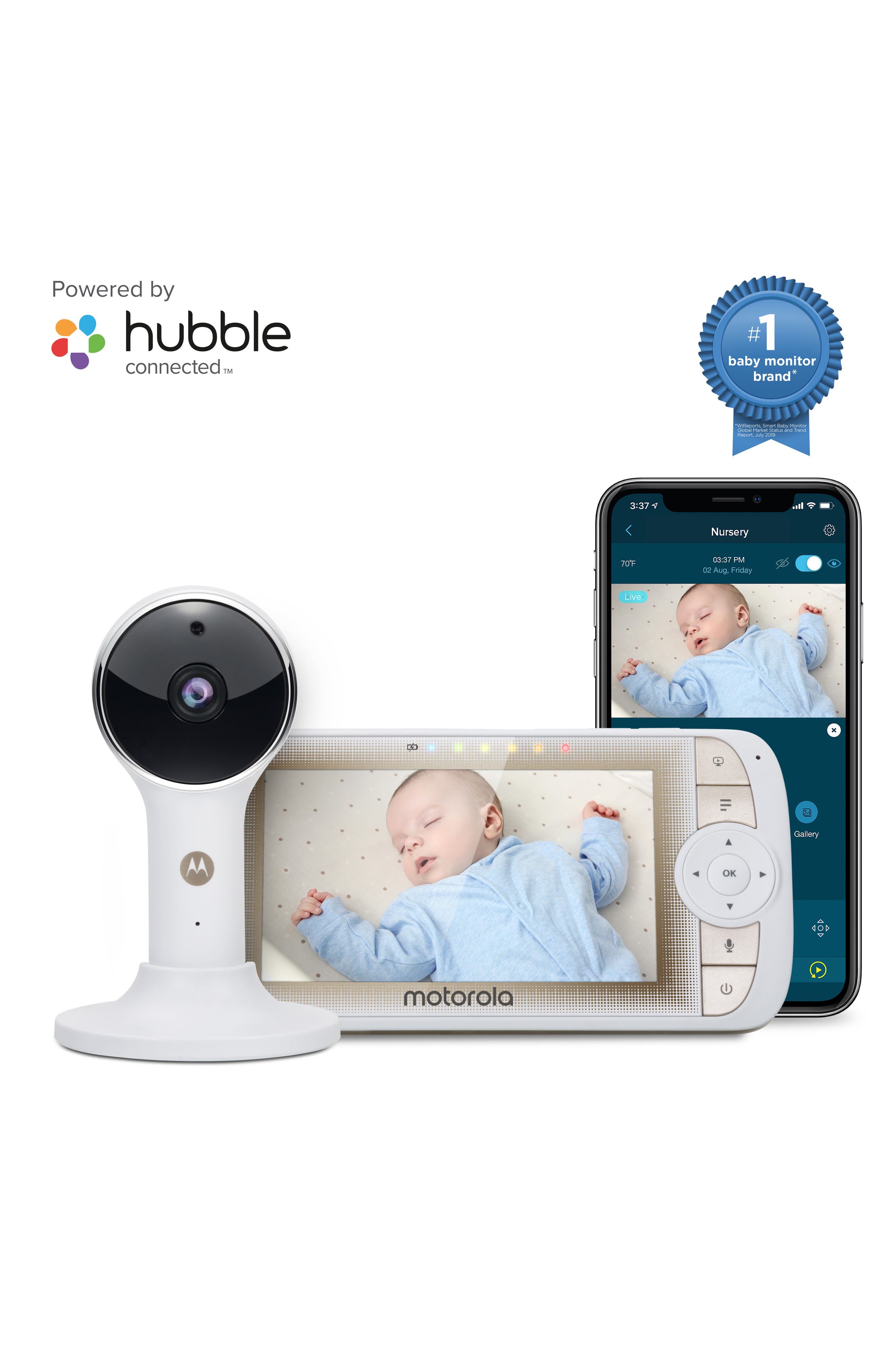 Motorola Lux65 Connect 5-Inch Single Video Baby Monitor in White at Nordstrom