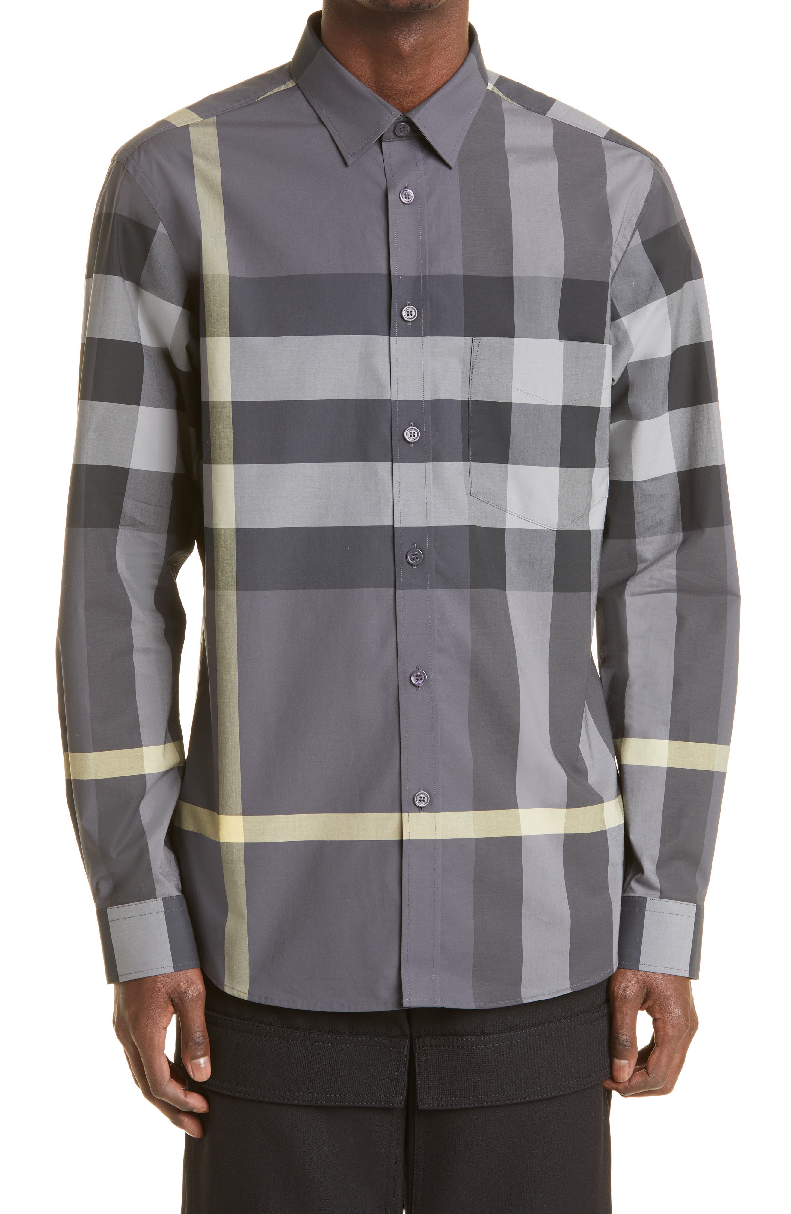 burberry button up cheap