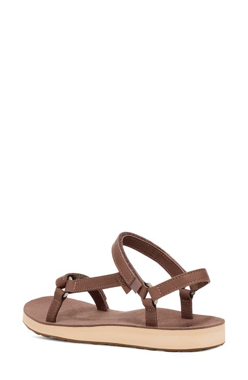 Shop Teva Original Universal Slim Leather Sandal In Acorn