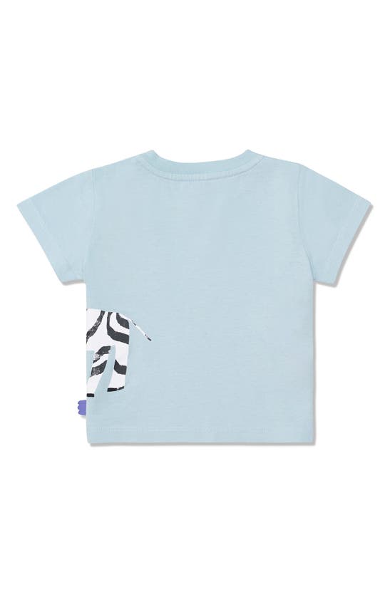 Shop Mon Coeur Recycled Cotton & Cotton Graphic T-shirt In Sterling Blue Zebra