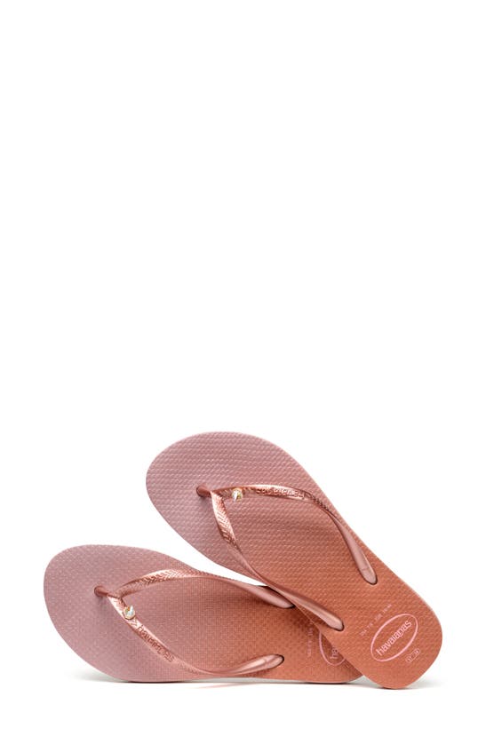 Havaianas Slim Flatform Flip Flops In Crocus Rose-pink In Crocus Rose