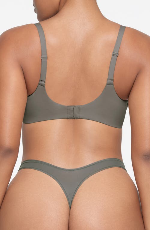 Shop Skims Fits Everybody Push-up Demi Bra In Gunmetal