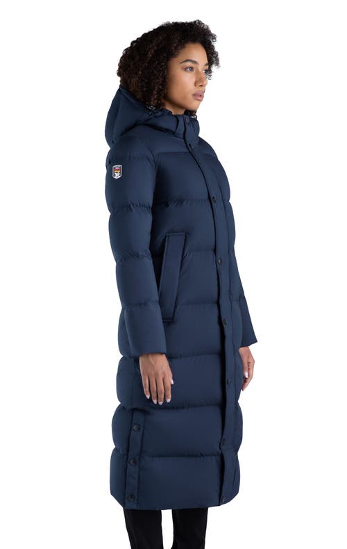Triple F.a.t. Goose Full Length Winter Coat In Navy
