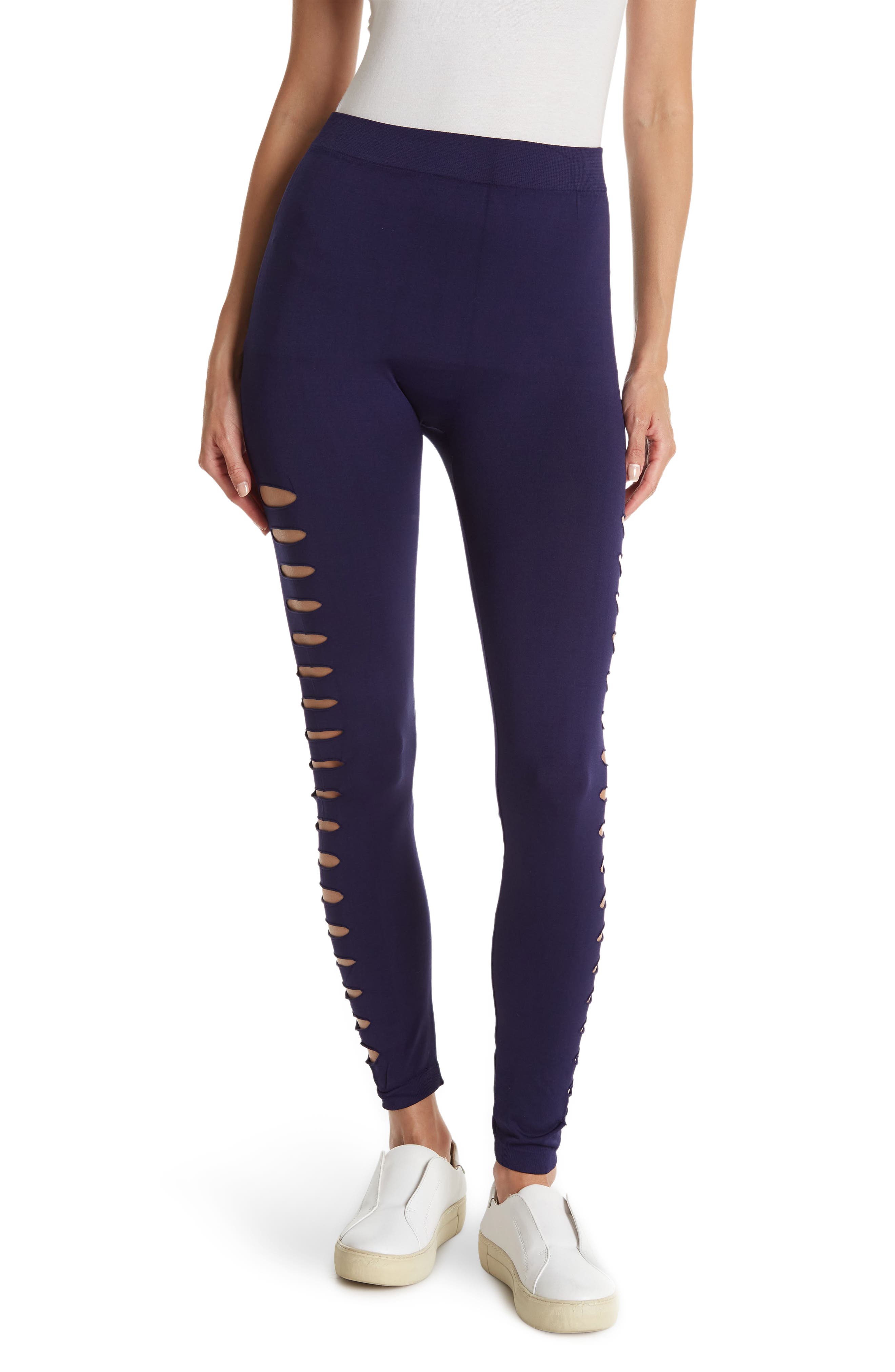 Oppa Side Cutout Ankle Crop Leggings In 