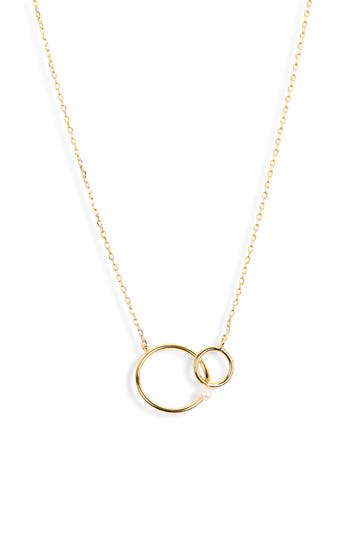 Argento Vivo Sterling Silver Interlink Circle Faux Pearl Necklace In Gold