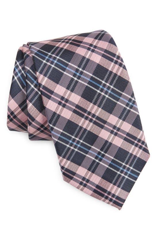 Tommy Hilfiger Preppy Plaid Tie In Pink