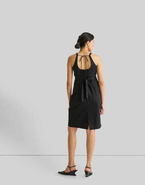Reistor Fitted Knee Length Dress In Black