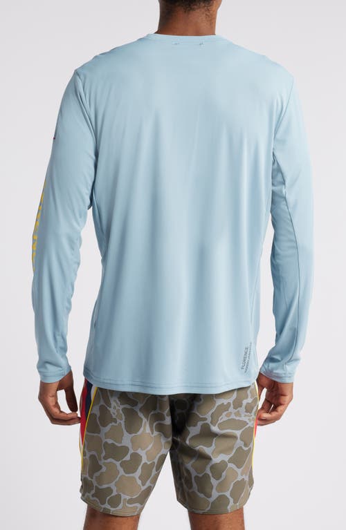 Florence Sun Pro Logo Long Sleeve Performance T-shirt In Steel Blue