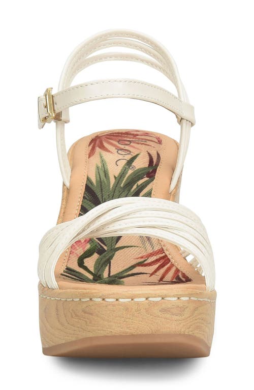 B O C By Børn Catalina Platform Wedge Sandal In Cream