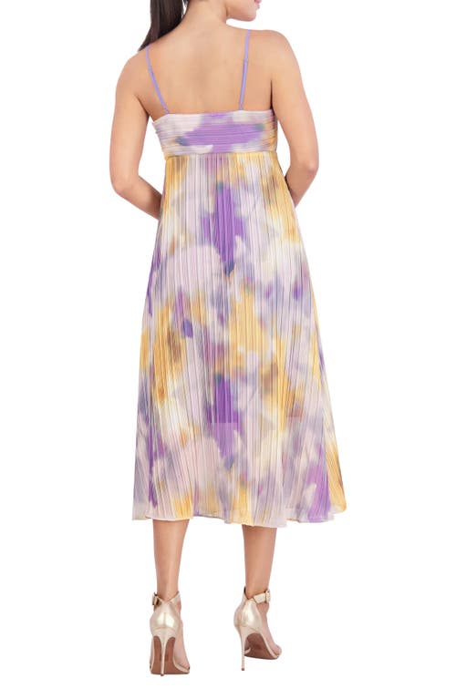 Shop Bcbg New York Plissé Sleeveless Maxi Dress In Tie Dye