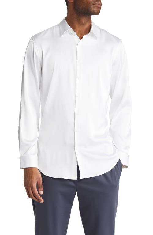 Open Edit Extra Trim Fit Button-Up Shirt in White