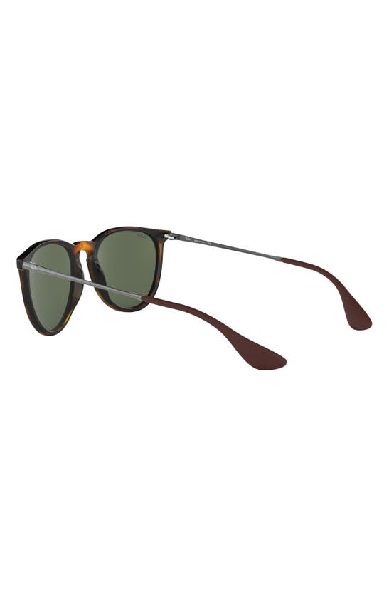 Ray Ban Erika 54mm Sunglasses In Lite Havana/ Green Solid
