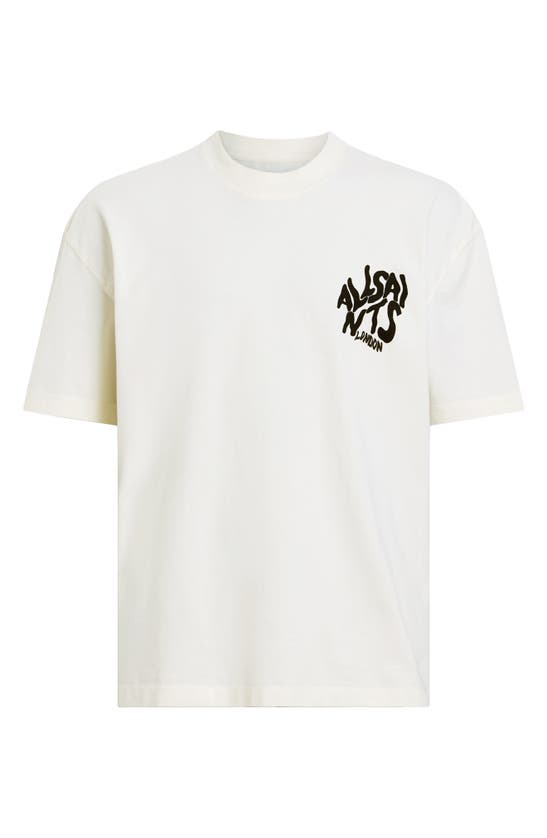 Shop Allsaints Orlando Logo Graphic T-shirt In Ashen White