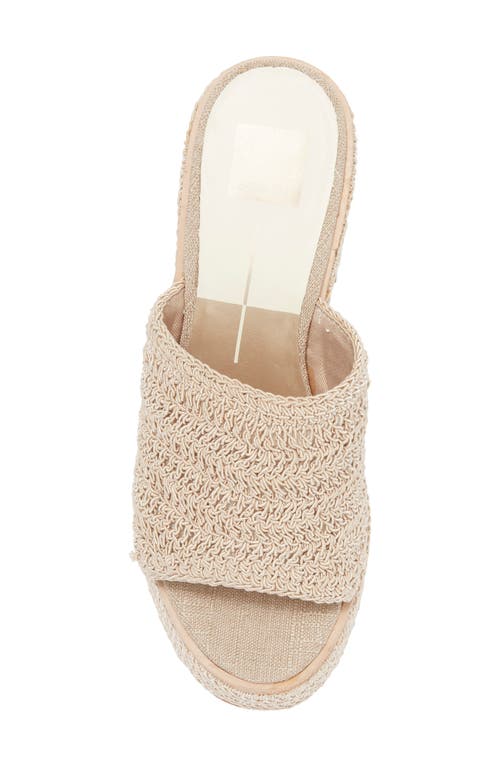 Dolce Vita Ladin Platform Slide Sandal In Dove Woven