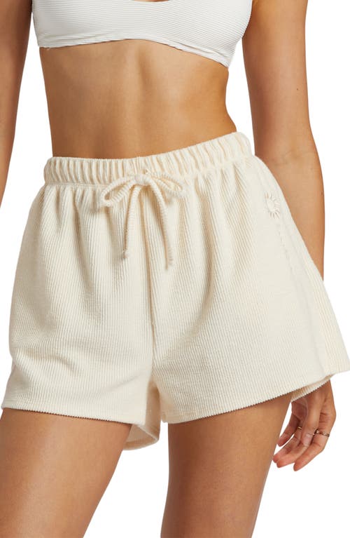 Cally Drawstring Shorts in White Cap