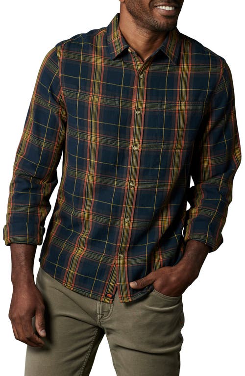 Shop The Normal Brand Jackson Plaid Cotton Button-up Shirt In Pacific Plaid