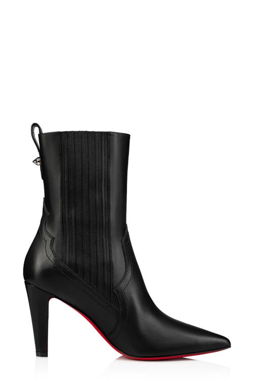 Shop Christian Louboutin Santiag Pointed Toe Bootie In Black