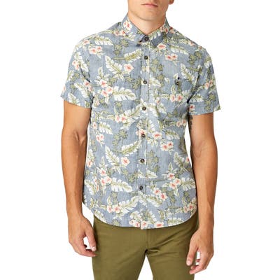 7 Diamonds Isle Of Penumbra Slim Fit Sport Shirt, Blue