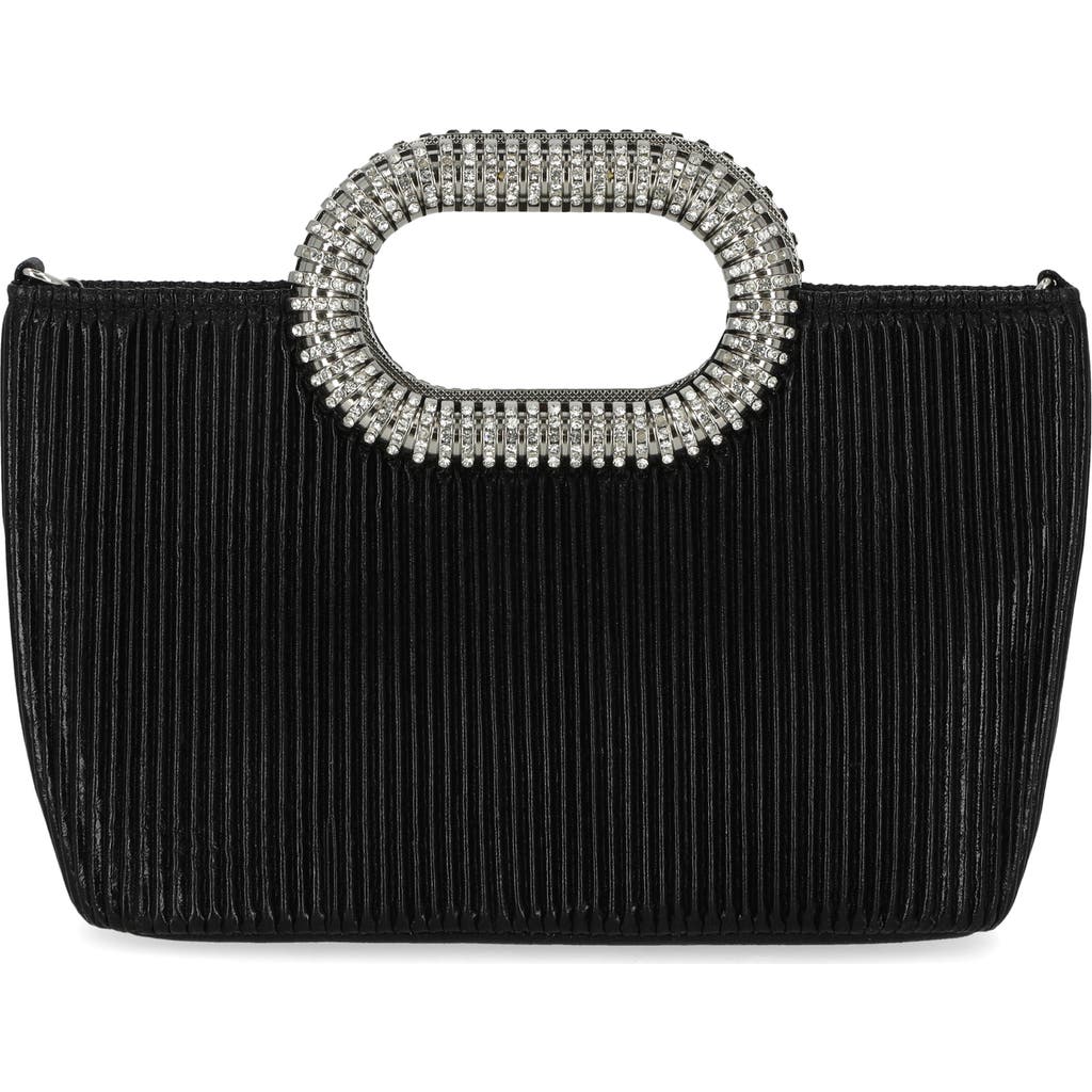 Jessica Mcclintock Livy Pleated Clutch In Black