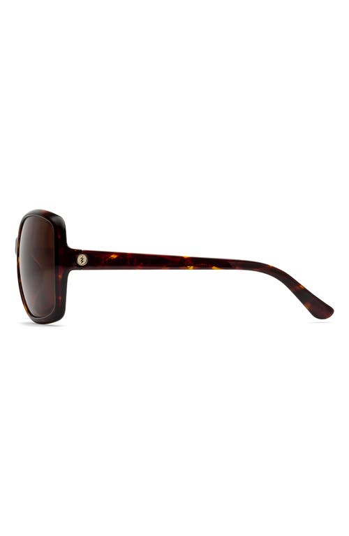Electric Marin 56mm Polarized Oversize Square Sunglasses In Gloss Tort/bronze Polar