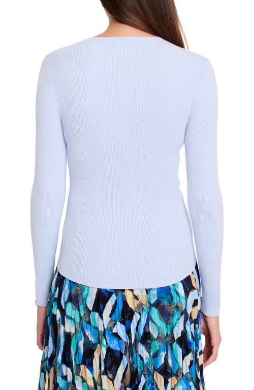 Shop Nic + Zoe Nic+zoe Rib Top In Powder Blue