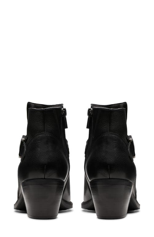 Clarksr Clarks(r) Neva Buckle Bootie In Black Leather