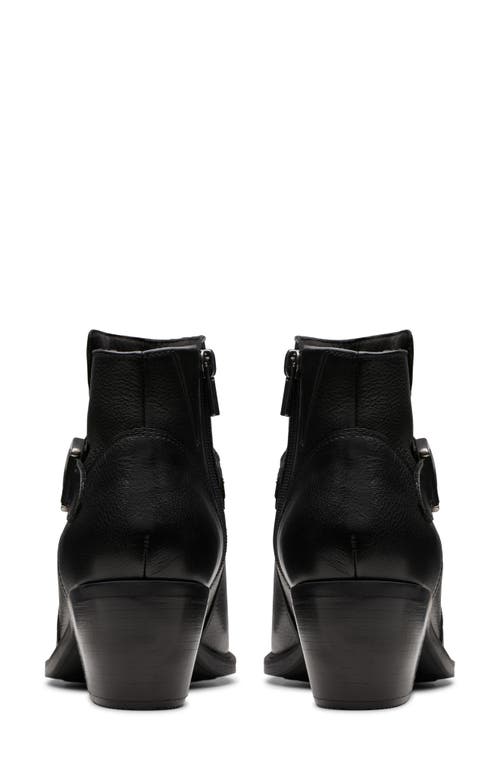 Shop Clarksr Clarks(r) Neva Buckle Bootie In Black Leather