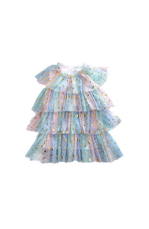 Lola + The Boys Babies'  Pastel Stars Dress In Multicolor