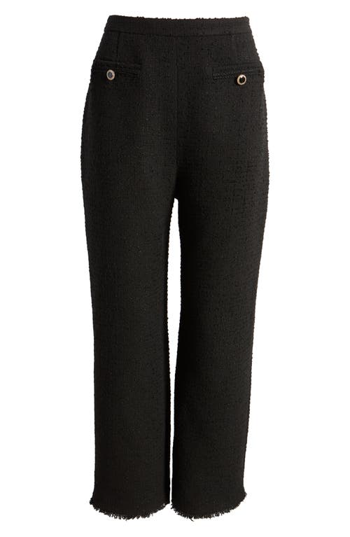 Ted Baker Katyyt Bouclé Straight Leg Ankle Pants In Black