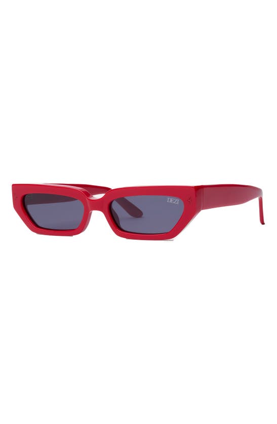 Shop Dezi Lil Switch 55mm Rectangular Sunglasses In Cherry / Dark Smoke