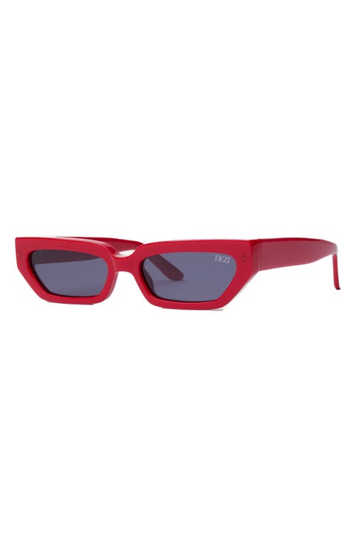 Shop Dezi Lil Switch 55mm Rectangular Sunglasses In Cherry/dark Smoke