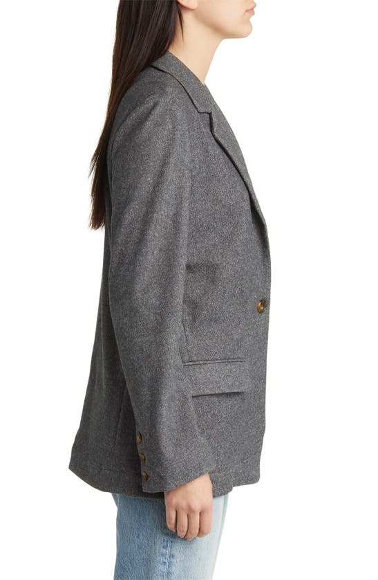 Faherty Dream Flannel Double Knit Blazer In Mountain Charcoal