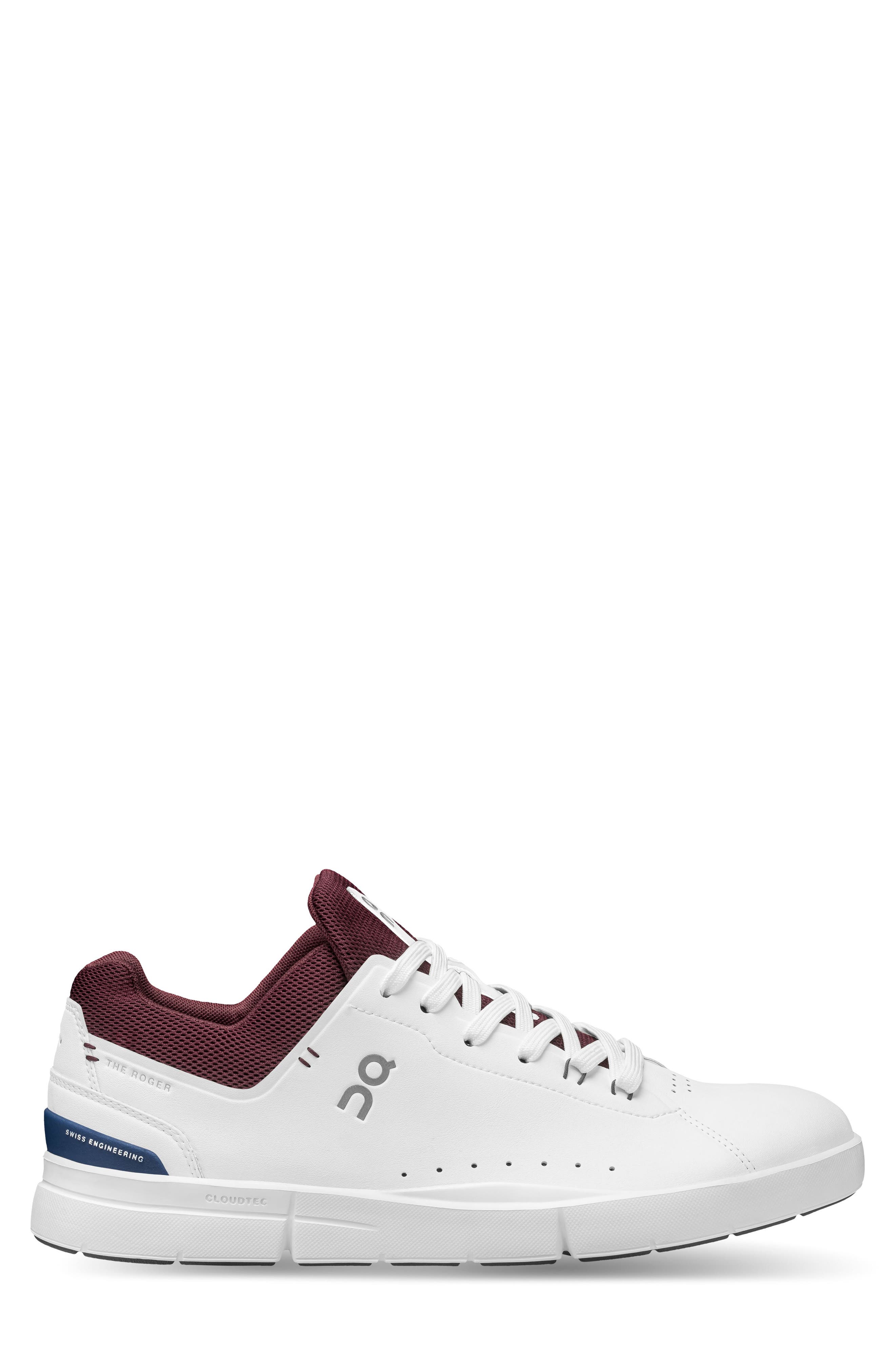 On THE ROGER Advantage Tennis Sneaker in White/Burgundy at Nordstrom