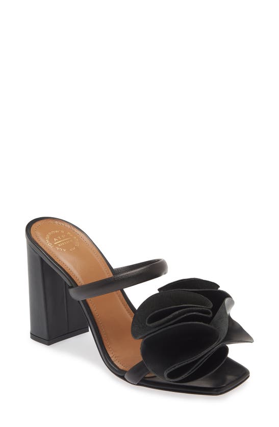 Shop Atp Atelier Rose Block Heel Slide Sandal In Black