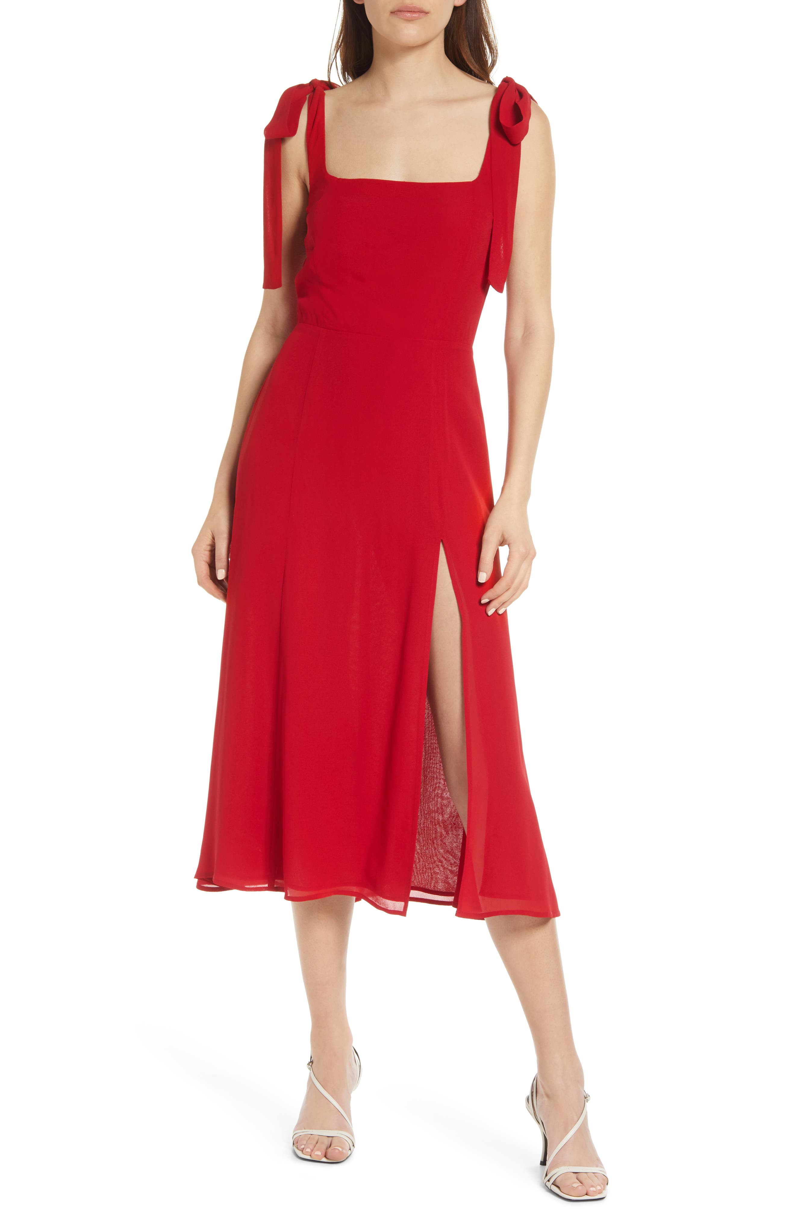 reformation red dress