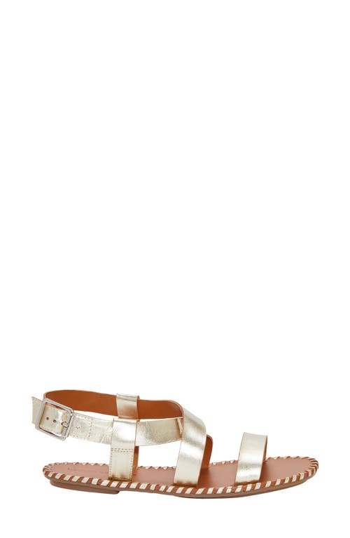 Shop Lucky Brand Zelek Ankle Strap Sandal In Gold Platino Cabral