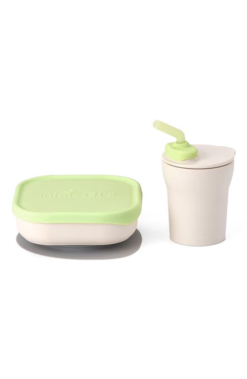 Miniware Sip & Snack Set in Vanilla/Keylime at Nordstrom