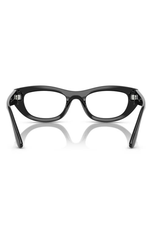Vogue 49mm Oval Optical Glasses In Black