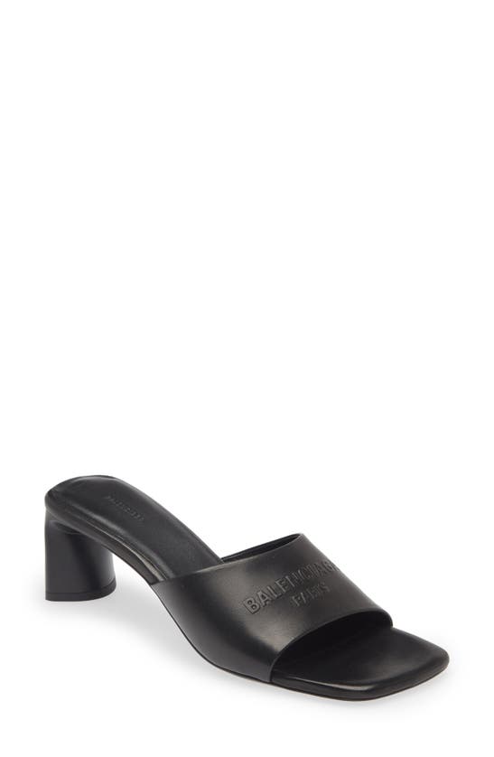 Shop Balenciaga Dutyfree Slide Sandal In Black