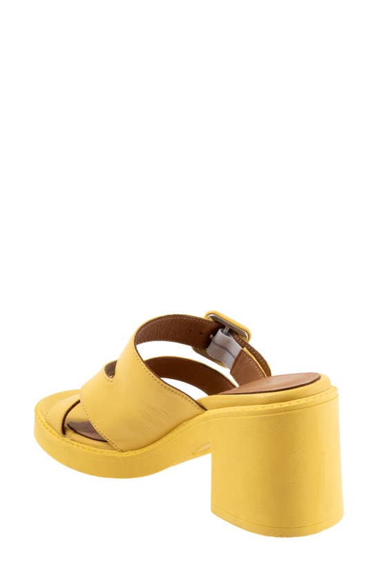 Shop Bueno Milan Platform Slide Sandal In Yellow