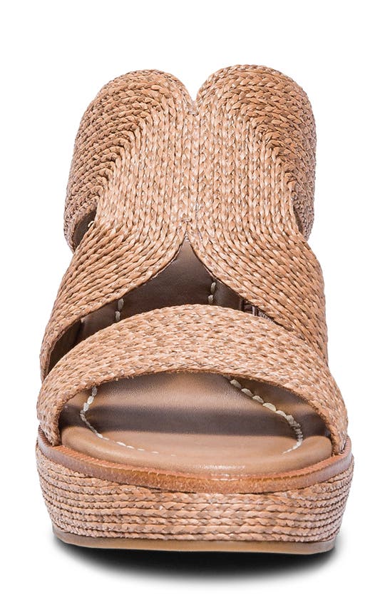 Shop Bernardo Footwear Kaian Wedge Sandal In Sand Multi