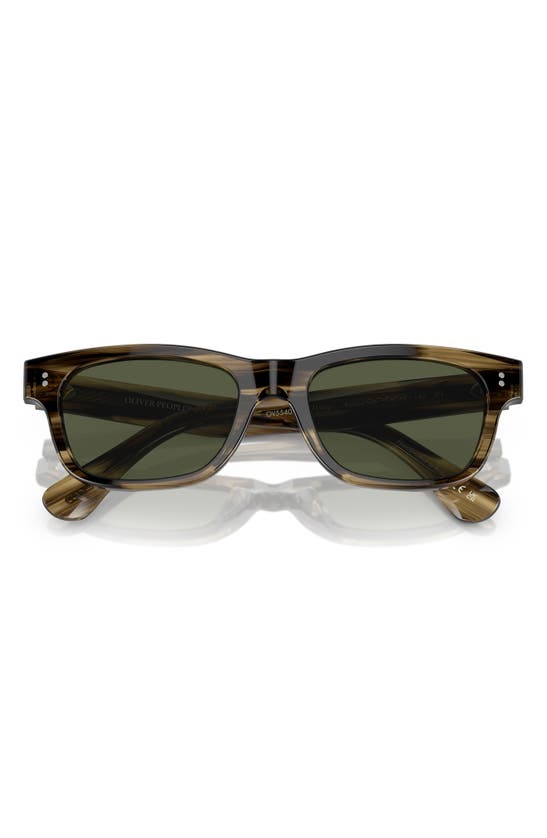 Oliver Peoples Rosson Sun 53mm Square Sunglasses In Olive