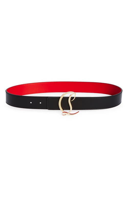 Christian Louboutin Logo Buckle Leather Belt at Nordstrom,