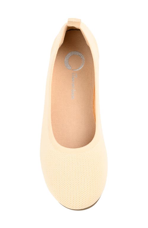 Shop Journee Collection Jersie Knit Ballet Flat In Cream