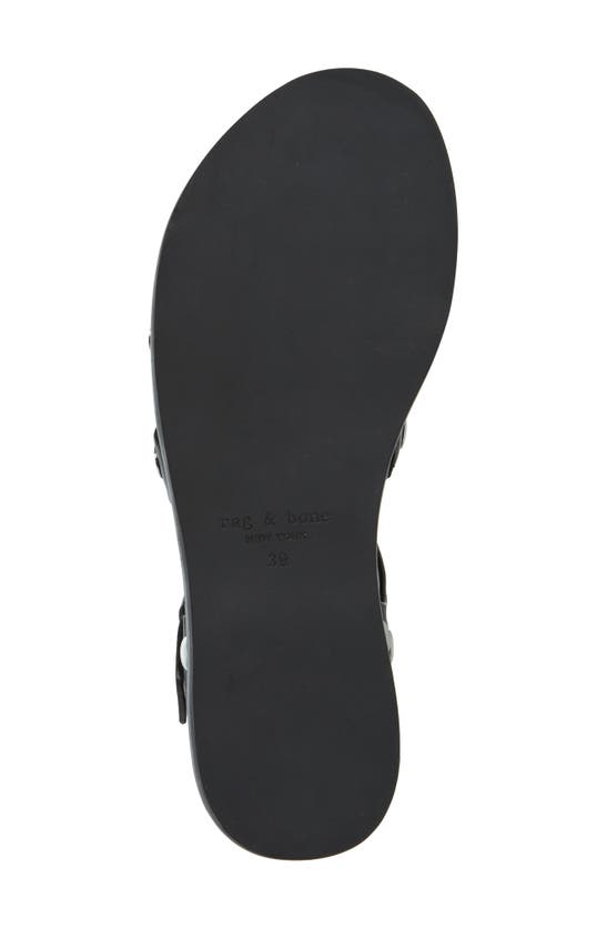 Shop Rag & Bone Beau Fisherman Sandal In Black Leather