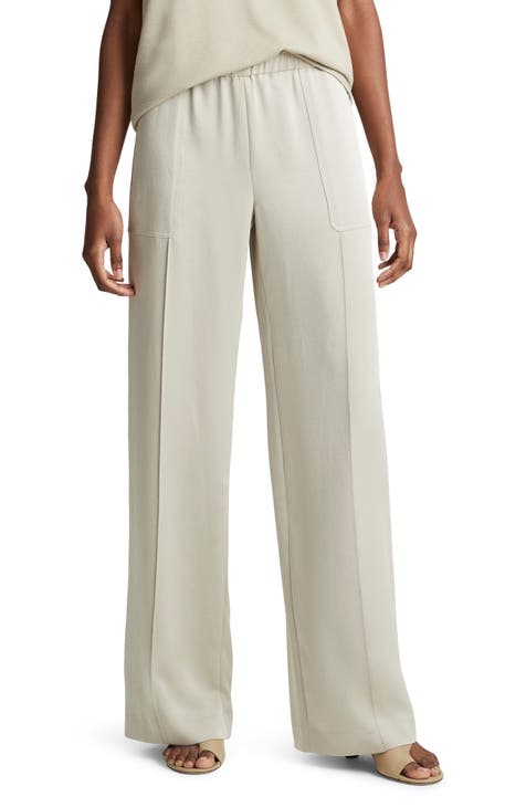 Vince Women's Rib Flared Pant, H Wheat, X-Small at  Women's