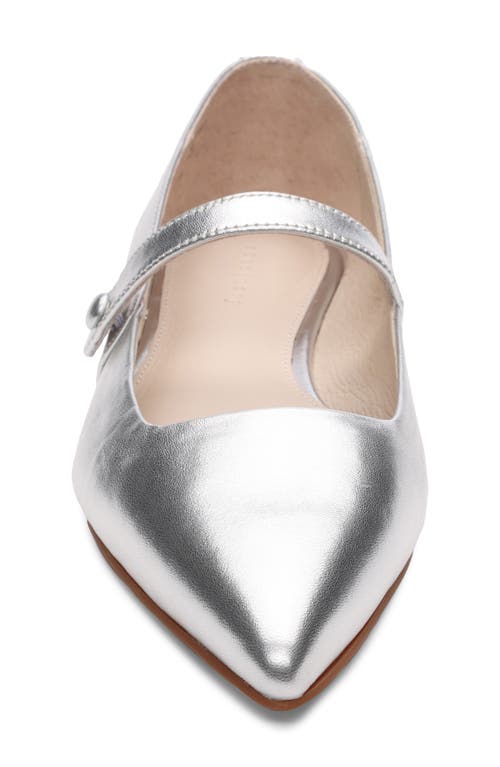 Shop Sanctuary Clamour Pointed Toe Flat In White Gold