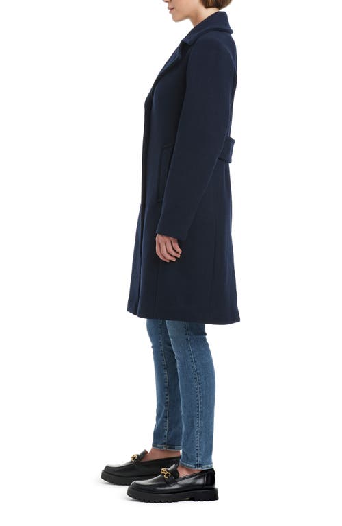 Shop Kate Spade New York Twill Walking Coat In Midnight Navy