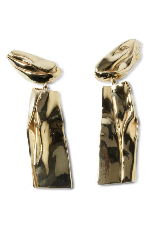 FARIS Crease Drop Earrings in Gold-Plate