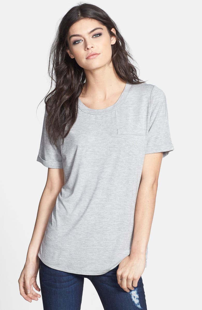 JOA Lace Back Cotton Blend Tee | Nordstrom